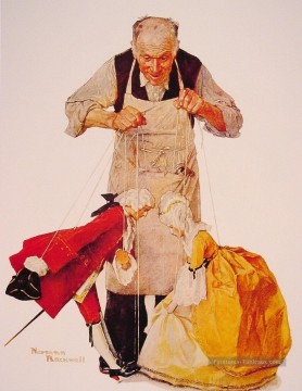 le marionnettiste 1932 Norman Rockwell Peinture à l'huile